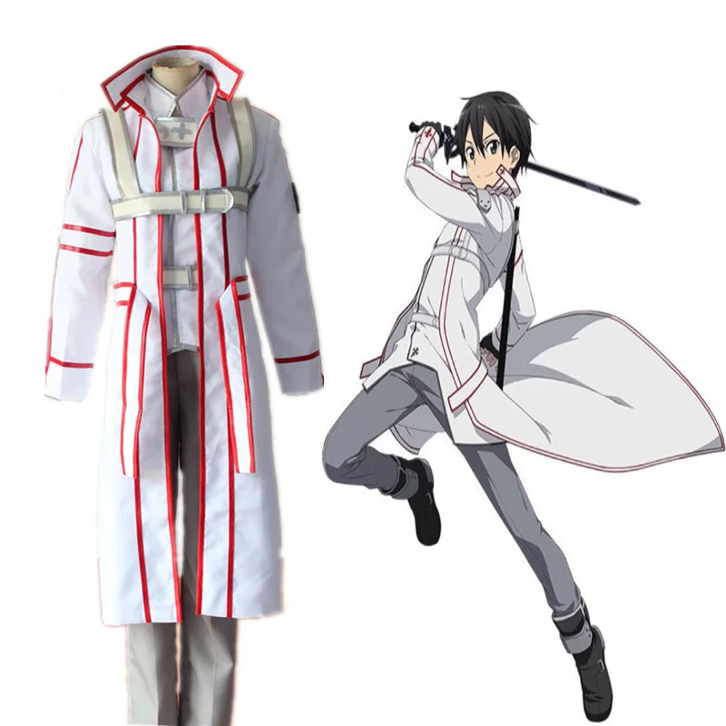 

Anime Sword Art Online Cos Kazuto Kirigaya Cosplay Costume Knights Of Blood Uniforms Halloween Party Game Clothing Custom Made