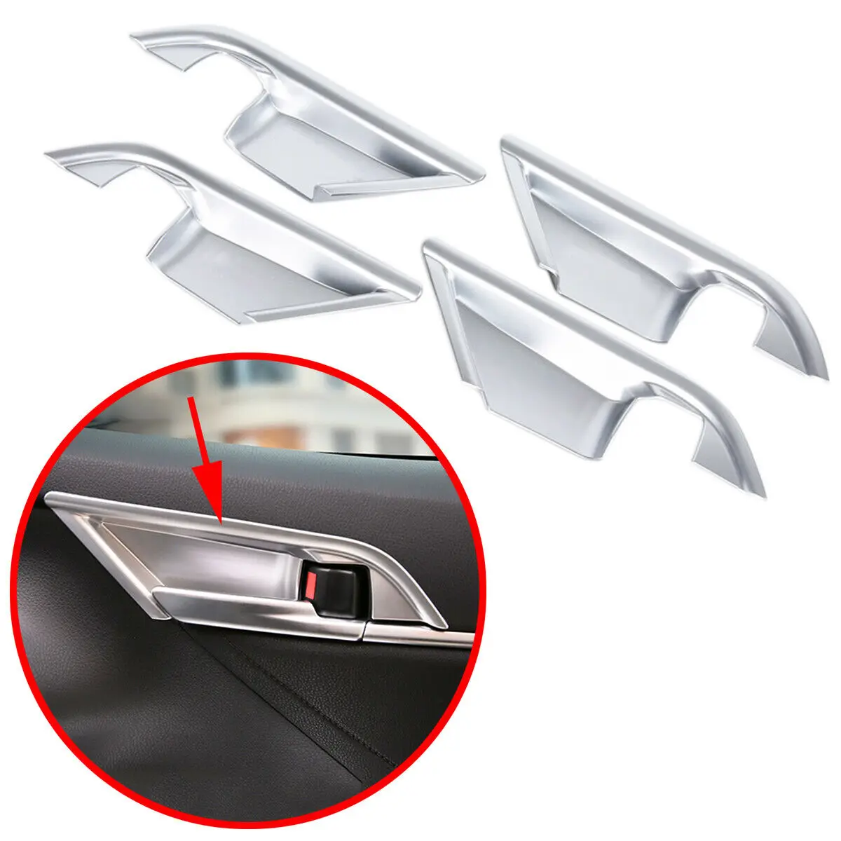 

Ручка боковой двери наклейка крышка отделка рамка подходит для Toyota Camry 2018 2019 2020 автомобильные хромированные аксессуары для стайлинга