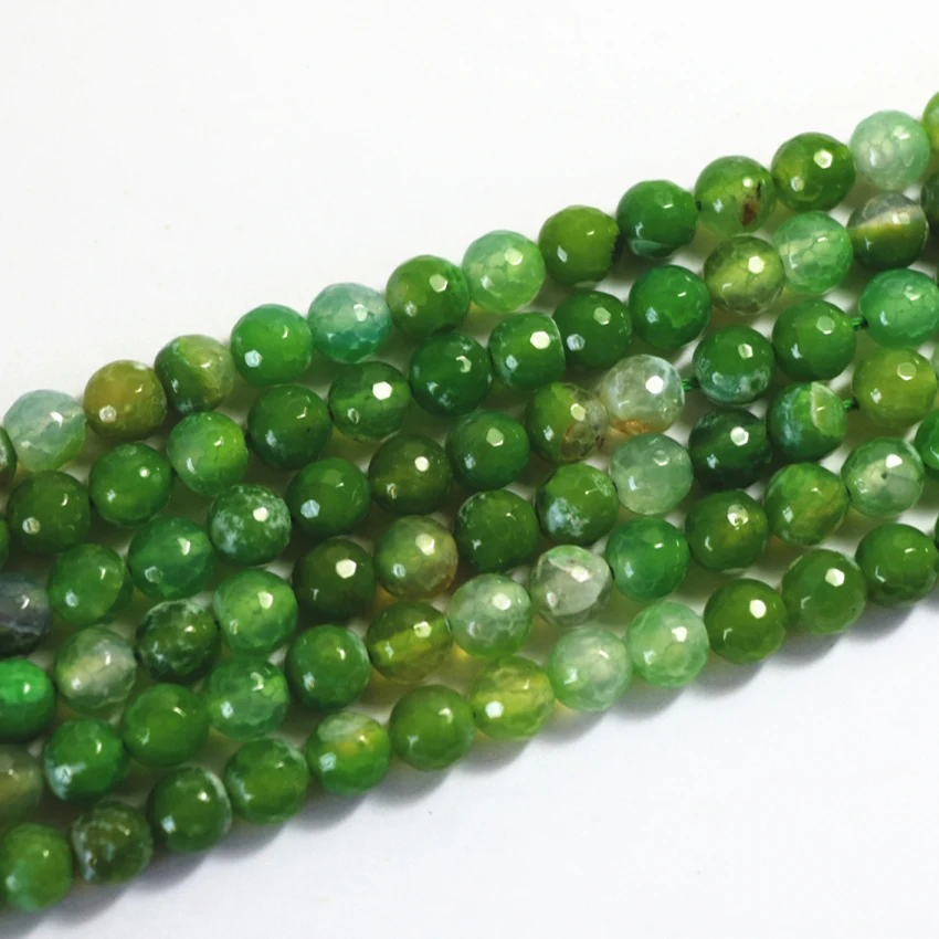 Натуральный камень зеленый желтый попкорн Агат карнеол граненый Оникс Круглые