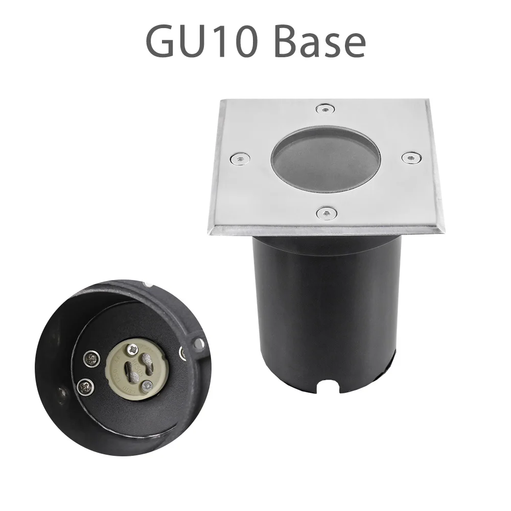 GU10 LED מחתרת אור רצפת מנורת חיצוני קרקע ספוט נוף גן נתיב קבור מנורת gu10 הנורה מארז