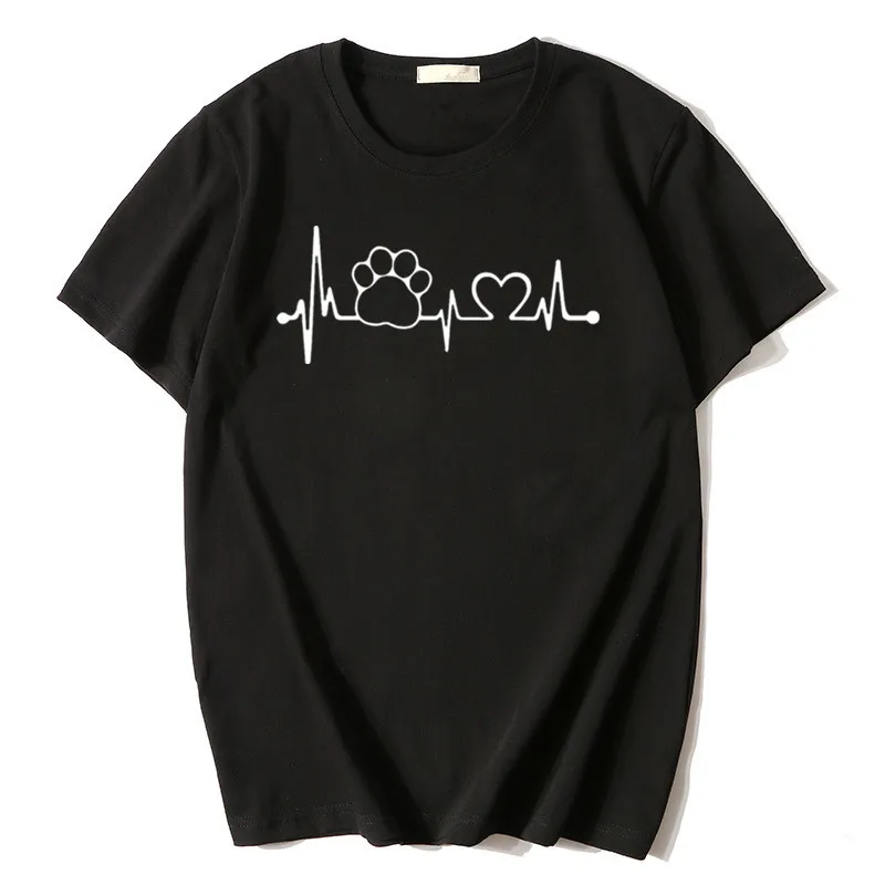 Футболка женская хлопковая с принтом Собачья и кошка 13 цветов - купить по