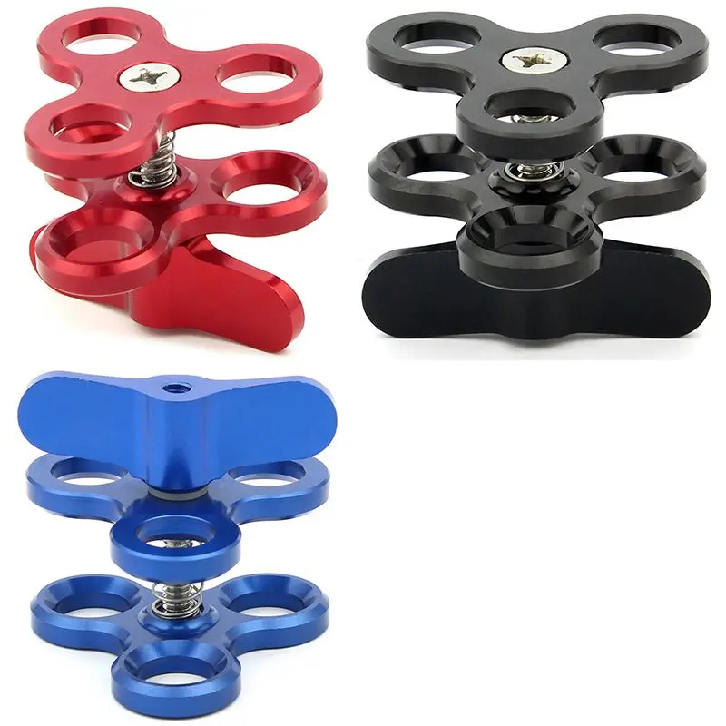 Aluminum alloy Ball Joint Arms 3 Section Ball Joint Clamp mount Fill Light Lamp Holder For Diving Underwater Photography Accesso