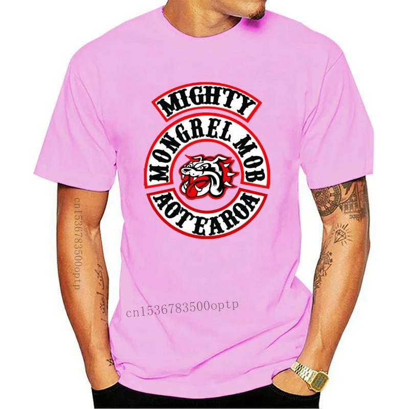 

New Casual T Shirts Mongrel Mob MC Printed Graphic Men Round Neck Tops Black Size S-4XL