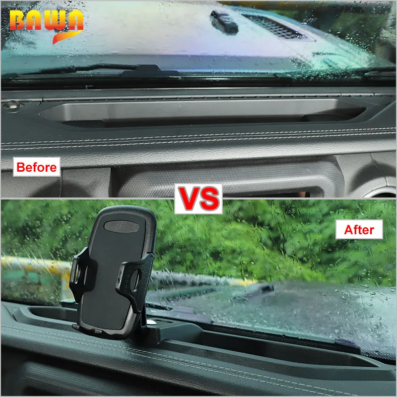 bawa car phone holder for jeep wrangler jl 2018 2019 2020 2021 car cell phone support accessories interior parts for wrangler jl free global shipping