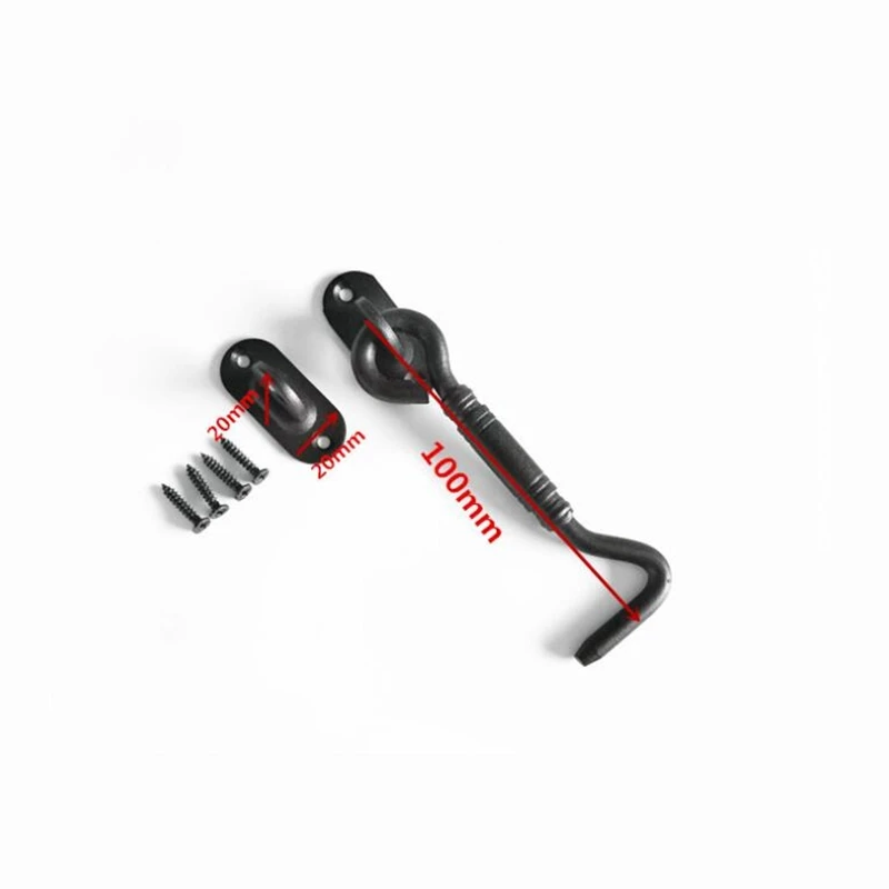 Практичный черный замок крючок из нержавеющей стали раздвижная дверь