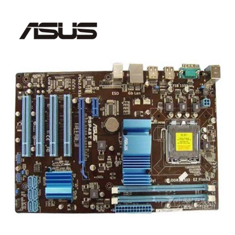 Материнская плата для Asus P5P43T SI Настольная материнская P43 Socket LGA 775 Q8200 Q8300 DDR3