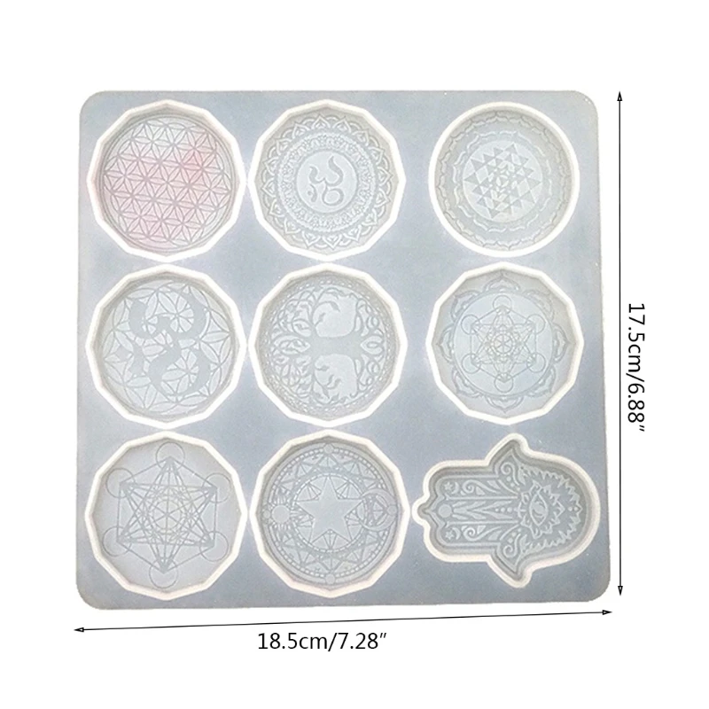 

Flower of Life Pendant Crystal Epoxy Resin Mold Jewelry Necklace Earrings Silicone Mould DIY Crafts Casting Tool
