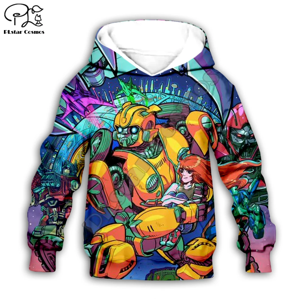 

Kid Children cartoon Bumblebee Print 3D Hoodies Sweatshirt Jacket Optimus Prime baby boy Girl Pullover Long Sleeve tracksuit 09