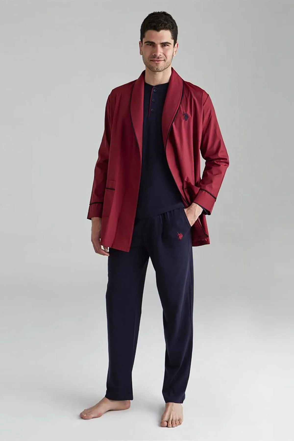 Мужская Ночная рубашка длинная ночная пижамный комплект хлопковое домашнее