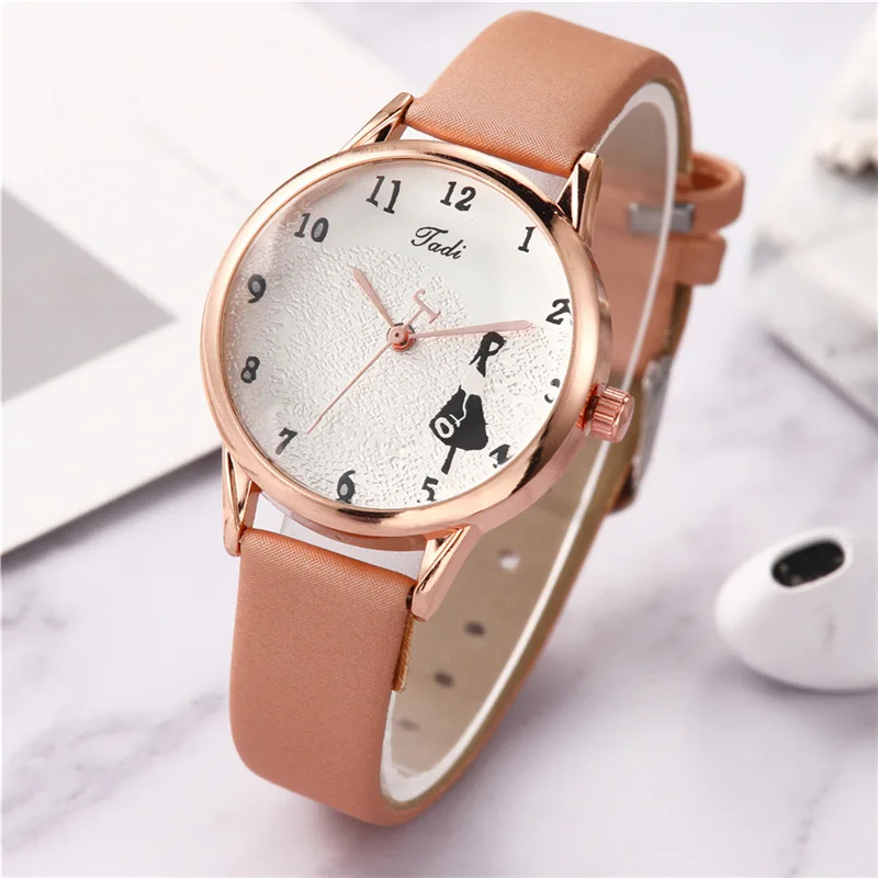 

Printing Decoration Dial Girl Quartz Wristwatches Casual Sport Multi Color Creativity Exquisite Timepiece Girl women watches