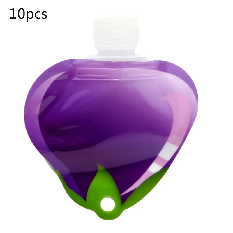 

2021 New 10Pcs Refillable Empty Bottle Tube Cartoon Fruit Shaped Hand Sanitizer Container