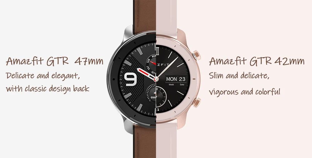 Глобальная версия Xiaomi Amazfit GTR Смарт-часы 42 мм 5 АТМ 24 дня батарея gps и ГЛОНАСС Xiaomi Смарт-часы для женщин Xiaomi часы для мужчин
