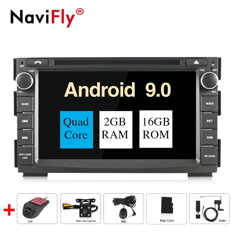 px30 NaviFly Android9.0 OctaCore 4 Гб ОЗУ 64 Гб ПЗУ 2din Автомобильная магнитола для KIA Venga Автомобильный мультимедийный плеер gps dvd-плеер wifi DVR - Цвет: px30