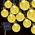 22 м 200 светодиодный S хрустальный шар светодиодный солнечный светильник 8 режимов солнечный светильник светодиодный светящиеся гирлянды светильник s гирлянды сад Рождественский Декор для отдыха на открытом воздухе