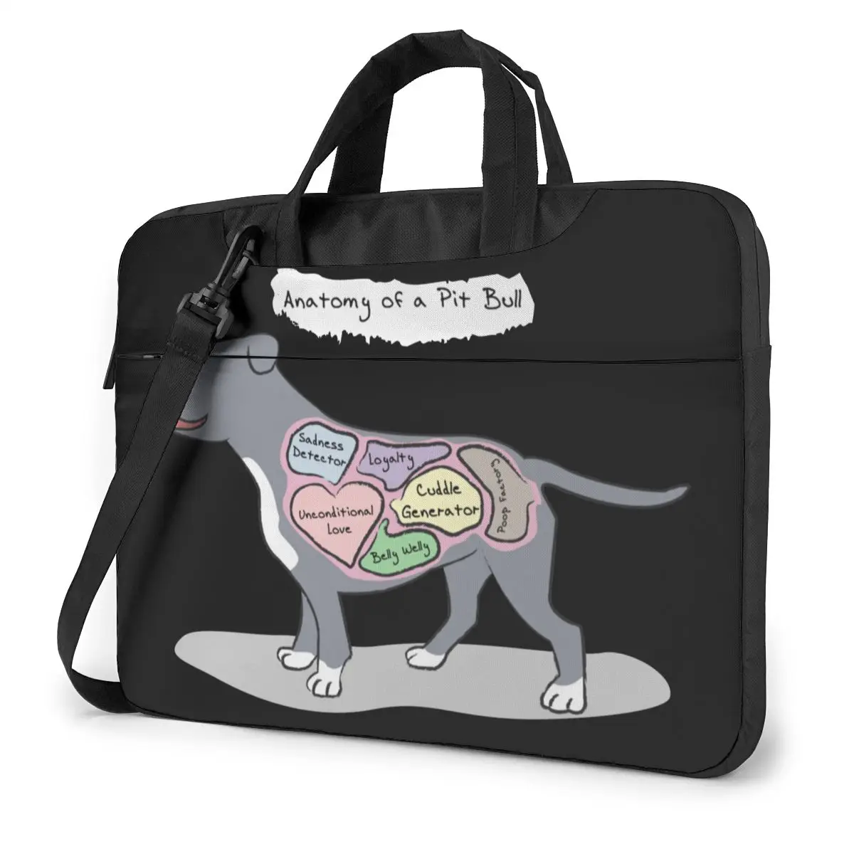 

Pit Bull Laptop Bag Case Crossbody Shockproof Computer Bag Stylish Business Laptop Pouch