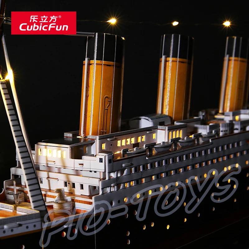 Новое поступление подарок модели 3D пазлов Титаник светодиодный светодиодная