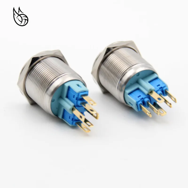 22 мм металлический кнопочный переключатель из нержавеющей стали