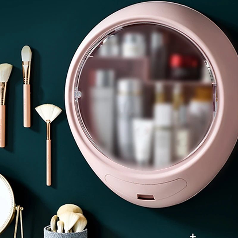 

Punch-Free Bathroom Cosmetic Storage Box with Drawer Wall-Mounted Rack