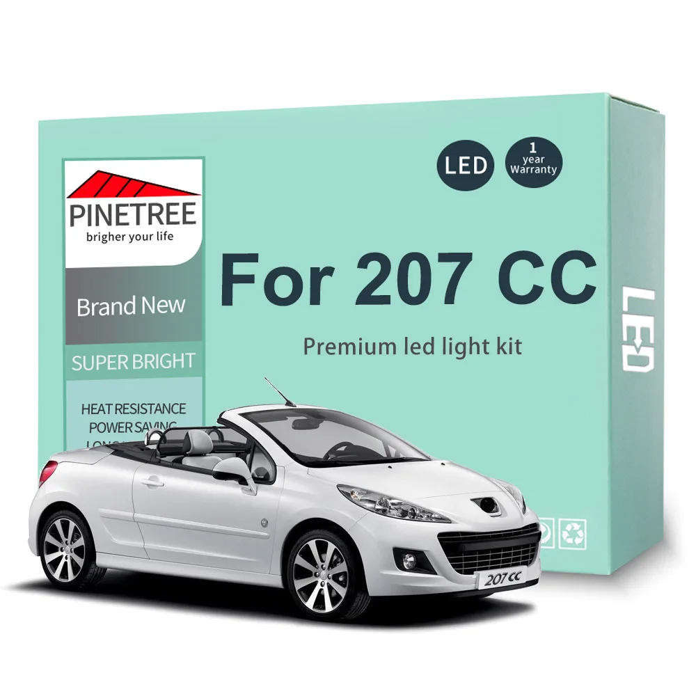 

14Pcs Led Interior Light Kit For Peugeot 207 CC 2007 2008 2009 2010 2011 2012 2013 2014 Led Bulbs Lights Canbus