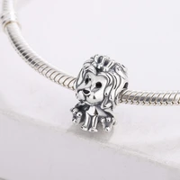 925 sterling silver wavy lion king of the forest pendant charm bracelet diy jewelry making for original pandora accessories
