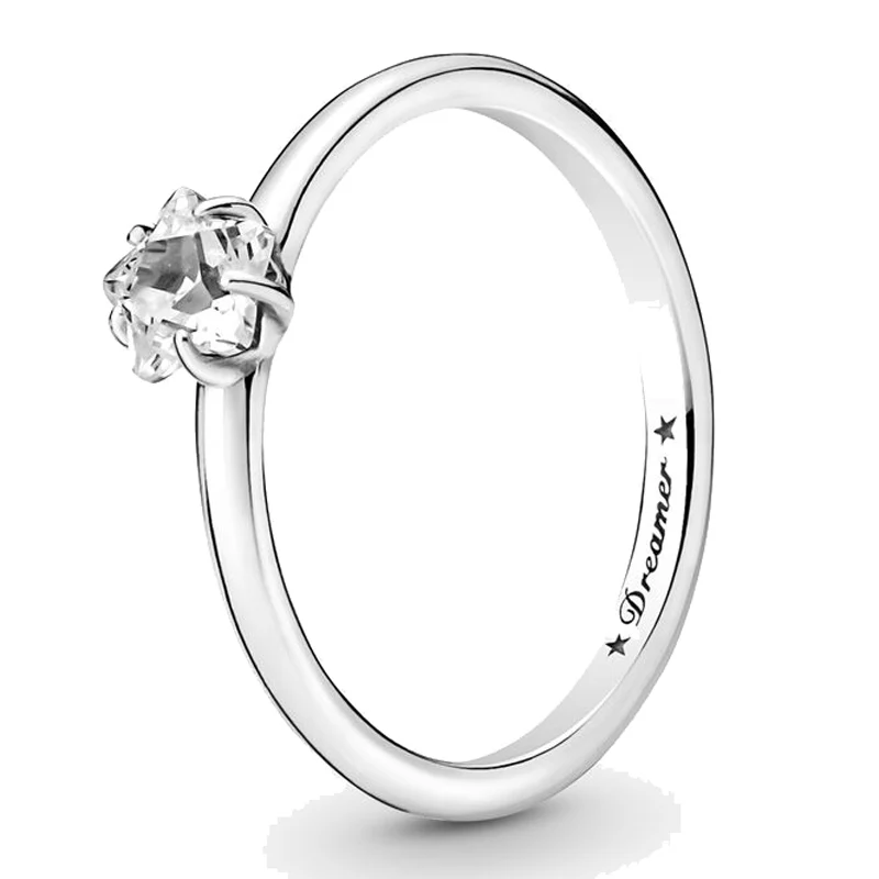 Женское кольцо с кристаллами из серебра 925 пробы |