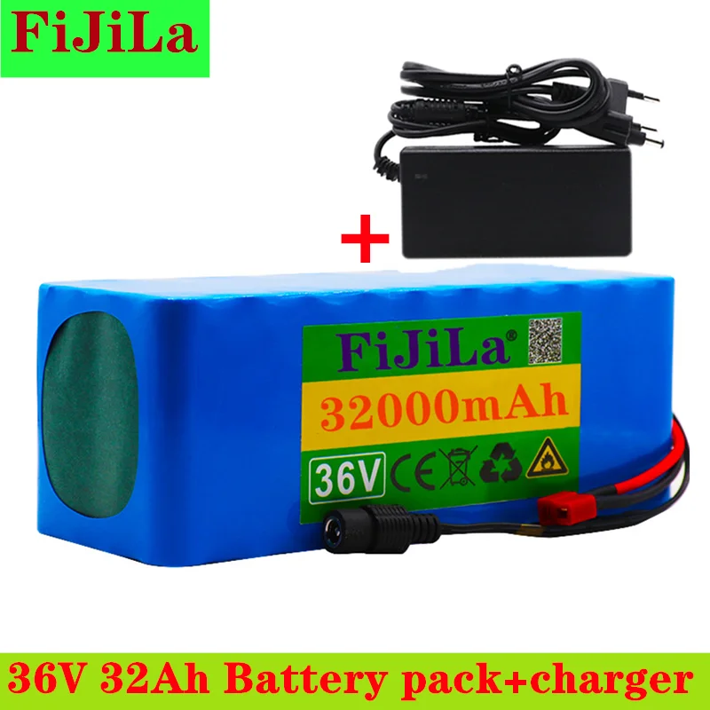 

36V10S4P 32Ah battery pack 500W batteria ad alta potenza 42V 32000mAh Ebike bicicletta elettrica BMS 42v batteria con + charger