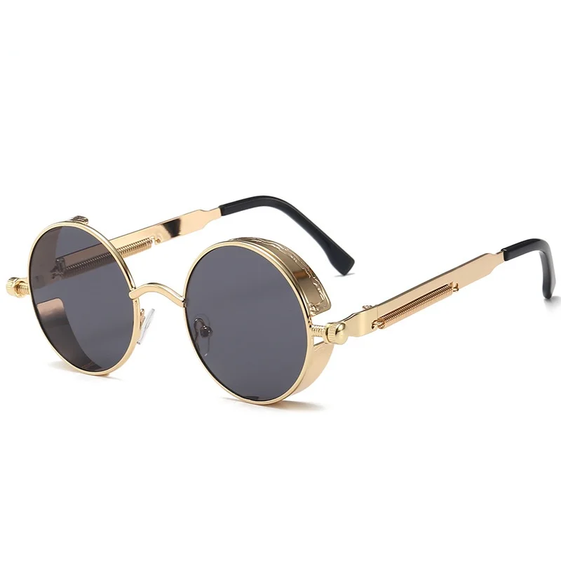 

BLMUSA Classic Gothic Steampunk Sunglasses Men Women Fashion Round Glasses Vintage Sun Glasses High Quality Metal Frame UV400