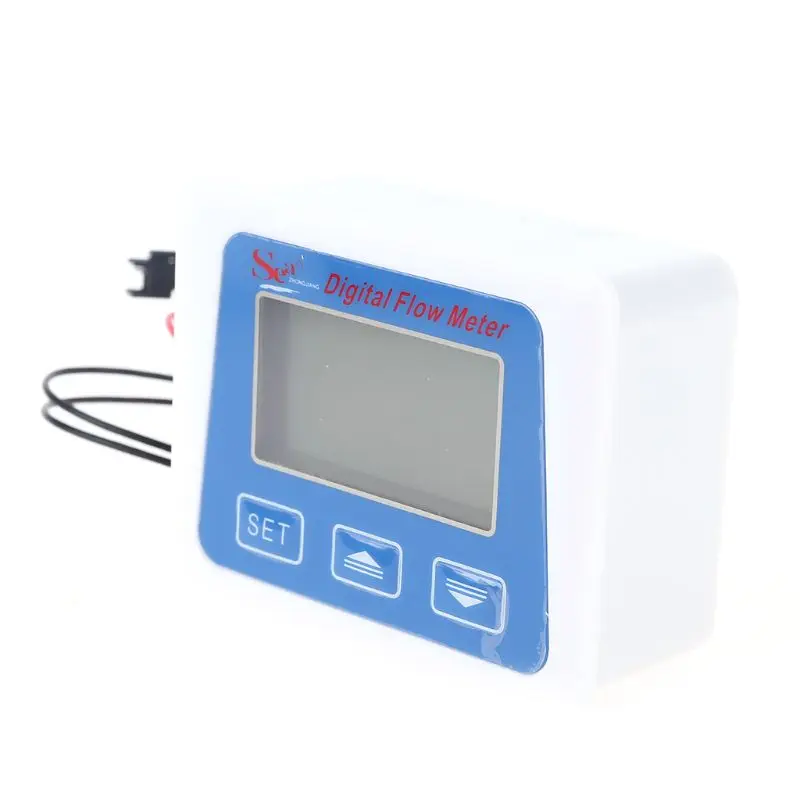 

Digital Lcd Display Water Flow Sensor Meter Flowmeter Rotameter Temperature