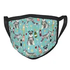 Шнауцер собака милые подарки для любителей собак многоразовые лицевая маска против дымки маски защитная маска респиратор рот муфельная печь