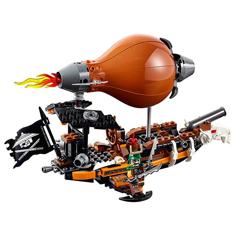 Bela 10448 318 шт. строительные блоки для детей Ninjago Raid Zeppelin оружия сборные игрушки 70603