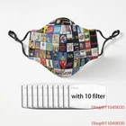 Логотипы музыкального театра Бродвея, маска для лица для взрослых ручной работы, многоразовая Роскошная маска для лица из полиэстера с фильтром