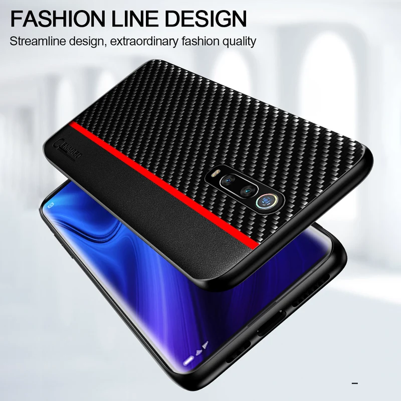 Чехол из углеродного волокна для Redmi K40 Pro Poco F3 кожаный чехол Xiaomi Mi 9T 10T Note 10 8 K20 K30 POCO