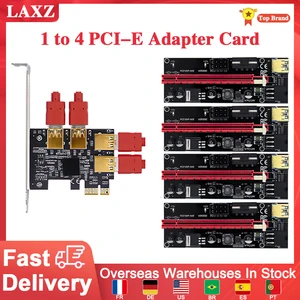 4pcs pci e 1x to 16x 009s riser card pci e 1 to 4 slot usb 3 0 adapter card pci express 009s plus multiplier card for btc mining free global shipping