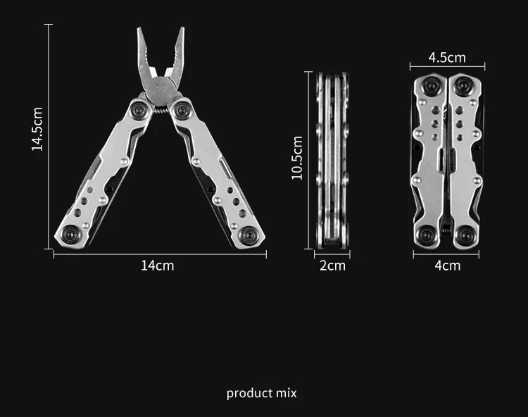 Производитель оптом складные уличные аварийные плоскогубцы из нержавеющей