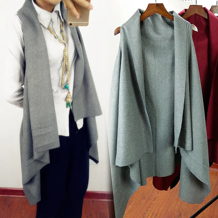 Женская осенняя и зимняя шерстяная шаль жилеты новинка 2019 свободный элегантный