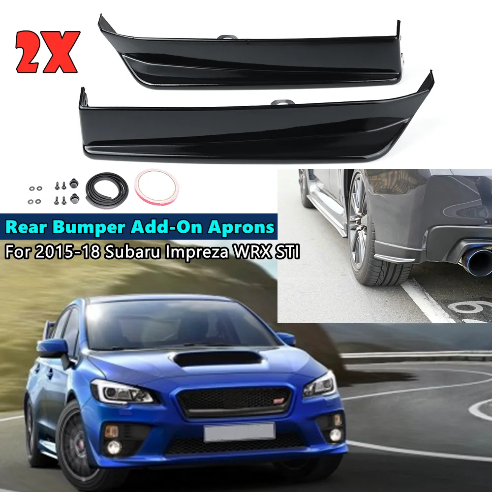 2 pezzi auto paraurti posteriore grembiuli per labbra Spats splitter diffusore Canard Protector per Subaru Impreza WRX STI 2015-2019