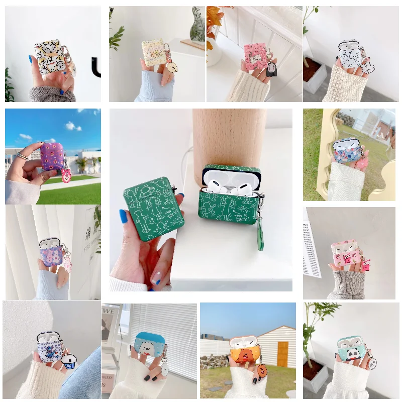 

For Airpods pro 2 1 Cartoon Rabbit Dog Silicone Case Earphones For Airpods Bluetooth Wireless Earphone Protective Skin Cover Box