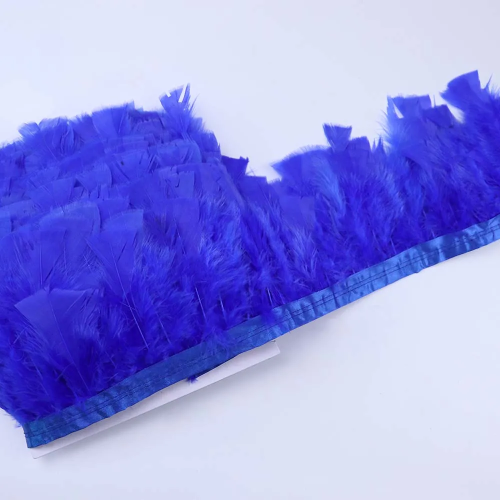 

Оптовая продажа, 10 метров, Натуральное перо индейки, лента с бахромой, 8-10 см, белое перо марабу, лента для украшения одежды