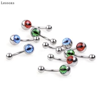 leosoxs 1pcs simple magic shiny cat eye belly button ring alternative belly button puncture jewelry