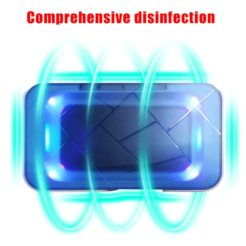 

UV Light Cleaner Intelligent Voice Universal Wireless Charger Multifunctional Box for Smartphones UV Disinfection Charging Box