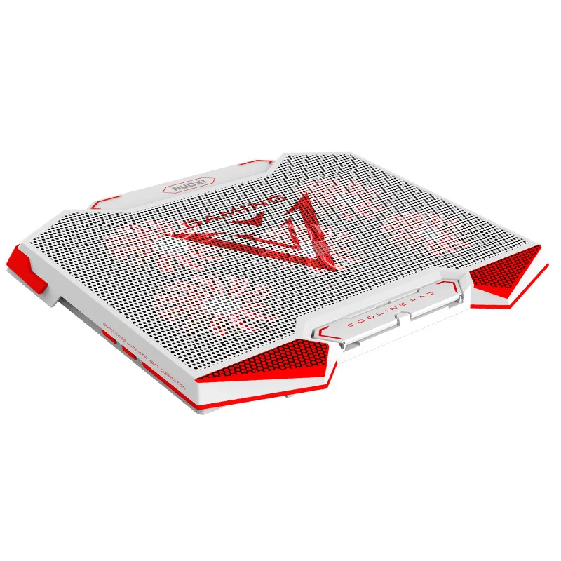 18 inch gaming laptop cooler five fan led screen dual usb port 1400 rpm laptop cooling pad with stand function for laptop free global shipping