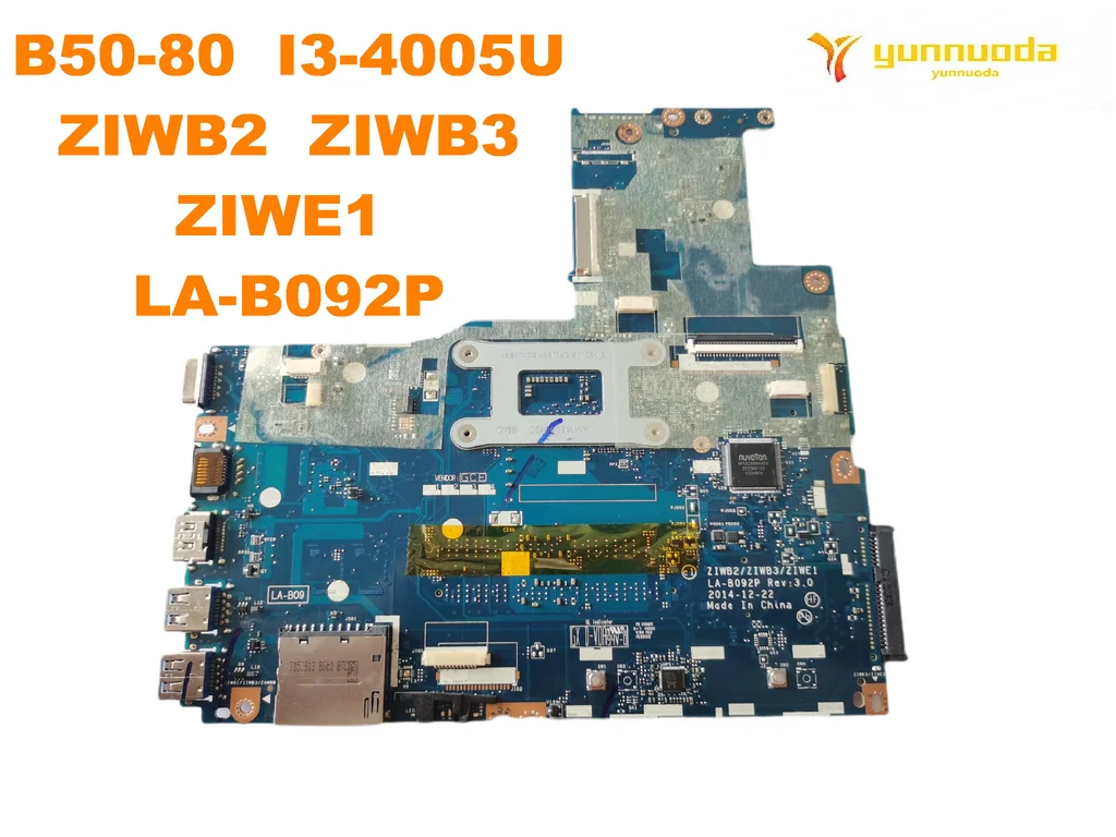 Оригинальная материнская плата для ноутбука Lenovo B50-80 I3-4005U ZIWB2 ZIWB3 ZIWE1 LA-B092P