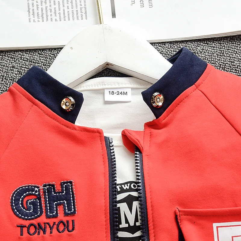 Весенне-осенние комплекты одежды для мальчиков модные детские повседневные