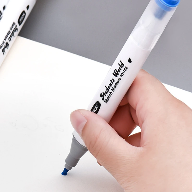 

12/24/36/48/60Pcs Marker Pen Set Watercolor Brush Dual Tips Fineliner Drawing Pens for Adult Kids Coloring Sketching