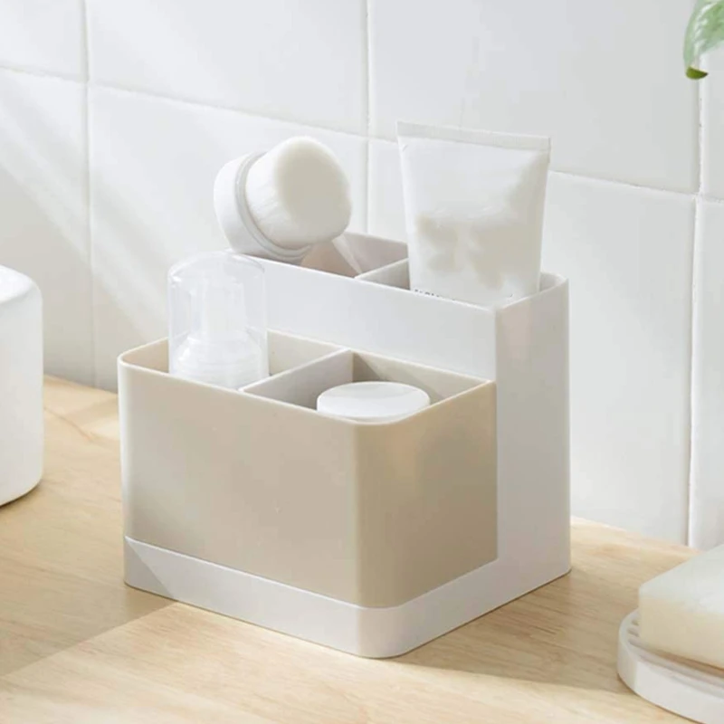 

Detachable 4 Compartment Desk Organizer, Card/Pen/Pencil/Mobile Phone/Remote Control Container Holder