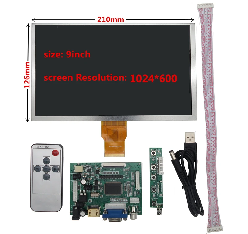 Плата управления для Raspberry Pi Banana/Orange Mini плата ЖК-экрана монитора 2AV HDMI-совместима с