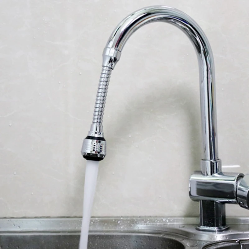

360 Degree Adjustment Kitchen Faucet Extension Tube Bathroom Extension Water Tap Water Filter Foam Kitchen Faucet Accessories