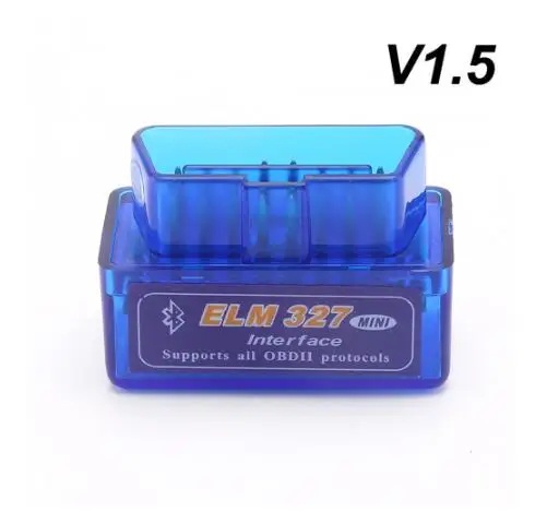 Диагностика автомобиля elm327 v1.5 OBD mini ELM327 V1.5 Bluetooth OBD2 V2.1 Авто сканер OBDII 2 автомобилей ELM 327 Тестер диагностический инструмент для Android для Windows symbian - Цвет: V1.5 BLUE