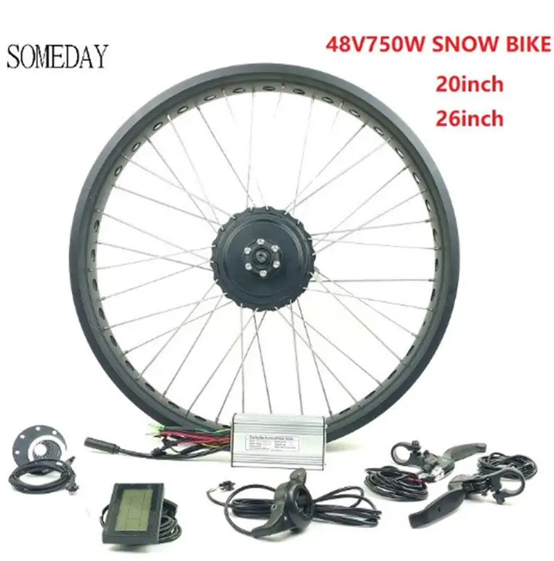 Когда нибудь 48V 750W EBIKE fat переднее колесо мотор концентратор с дисплеем LCD3