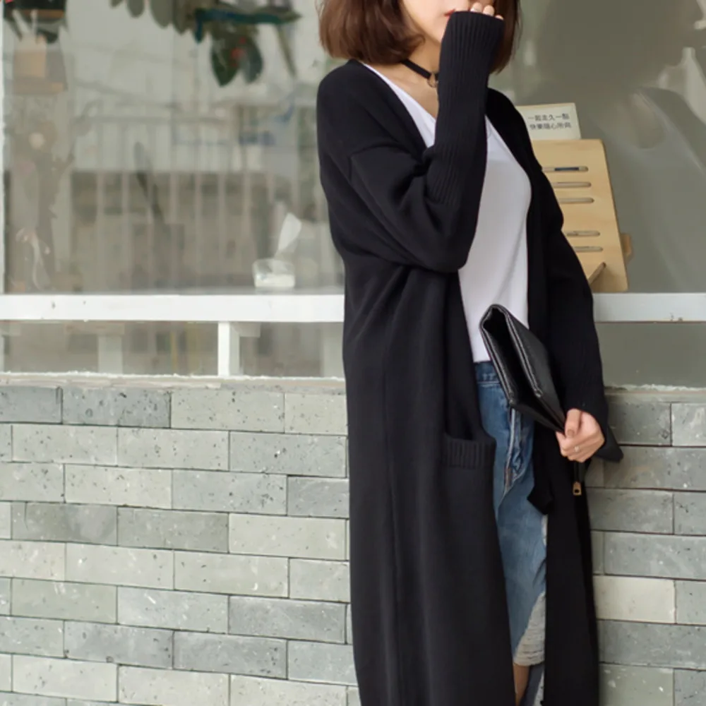 2019 вязаный кардиган более размера Повседневный свитер свободного покроя для